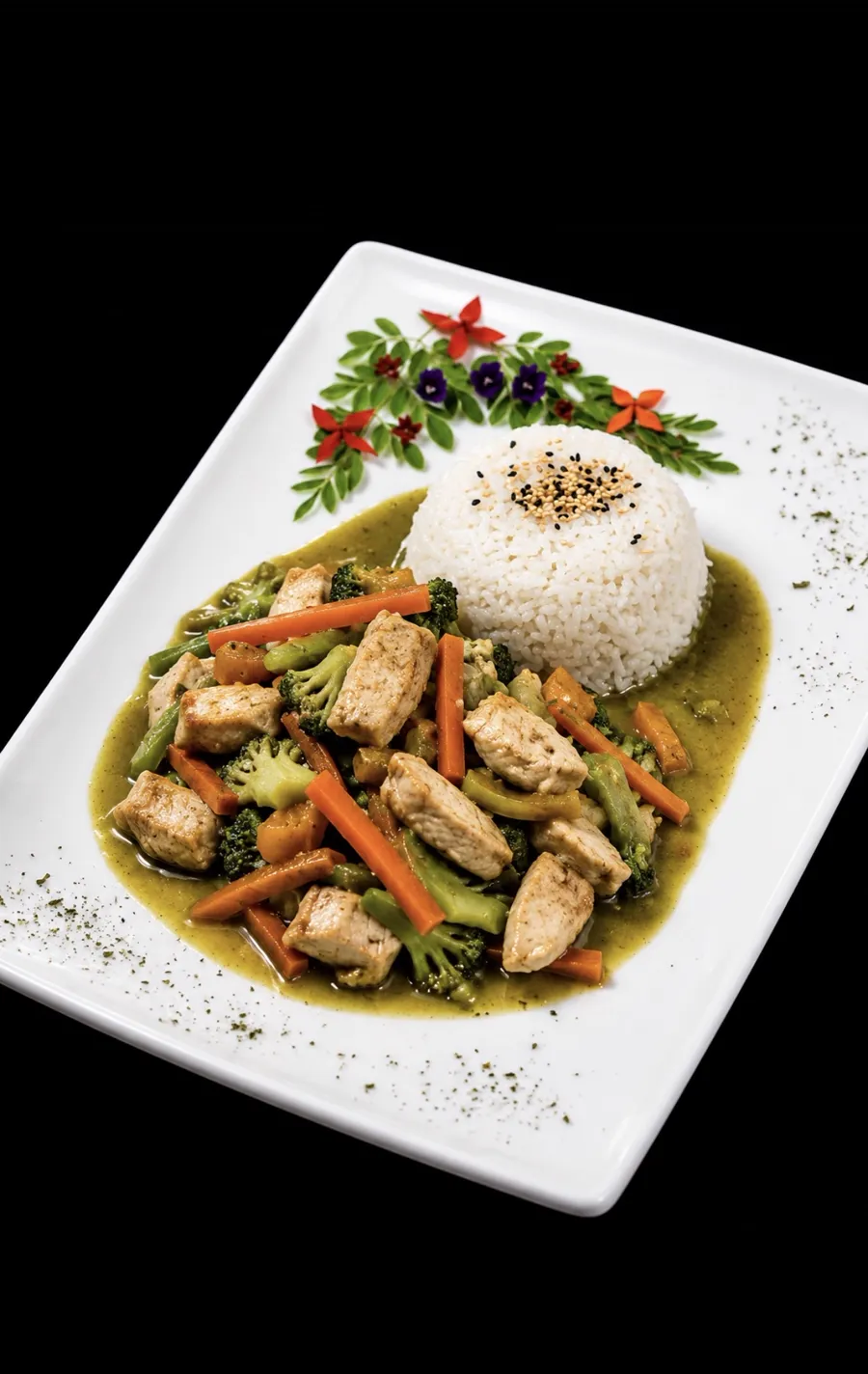 Curry verde tailandés de pollo